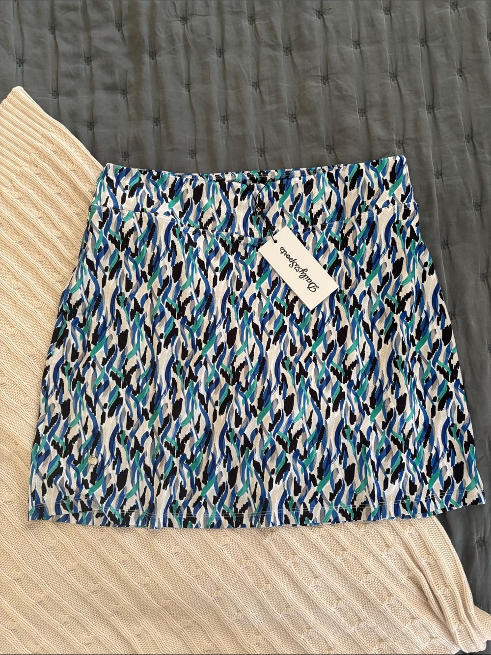 Daily Sports Blue/White printed golf skort